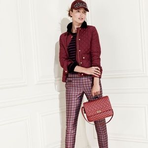 J. Crew Burgundy Quilted Jacket